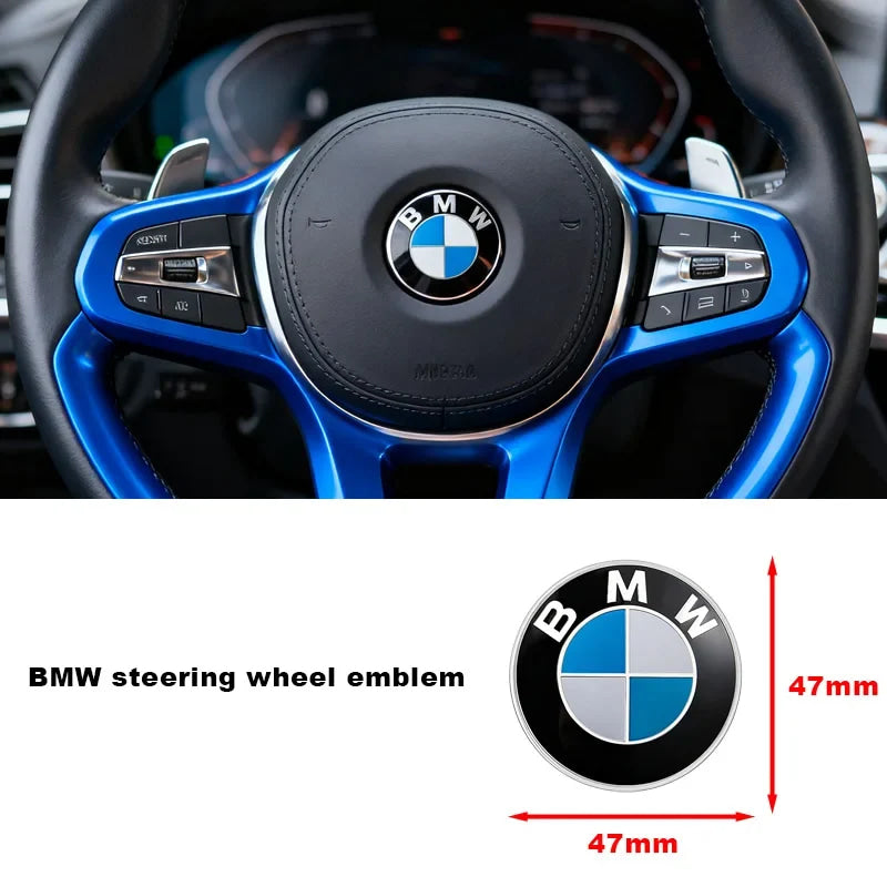 Interior Mouldings 45 mm For BMW Car Steering Wheel Badge Sticker Decoration Accessories For BMW 325i 320Li 325Li 330Li F30 F10