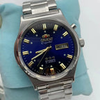 Orient Watch Mechanical Wristwatch Japanese Movement Stainless Steel Bracelet Folding Clasp with Luminescent
