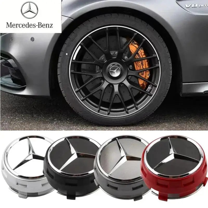 4PCS 75mm NEW Car Wheel Center Hub Caps Cover for Mercedes Benz AMG GLC GLK CLA W166 W163 W221 Interior Mouldings LGG-DA-BENZ