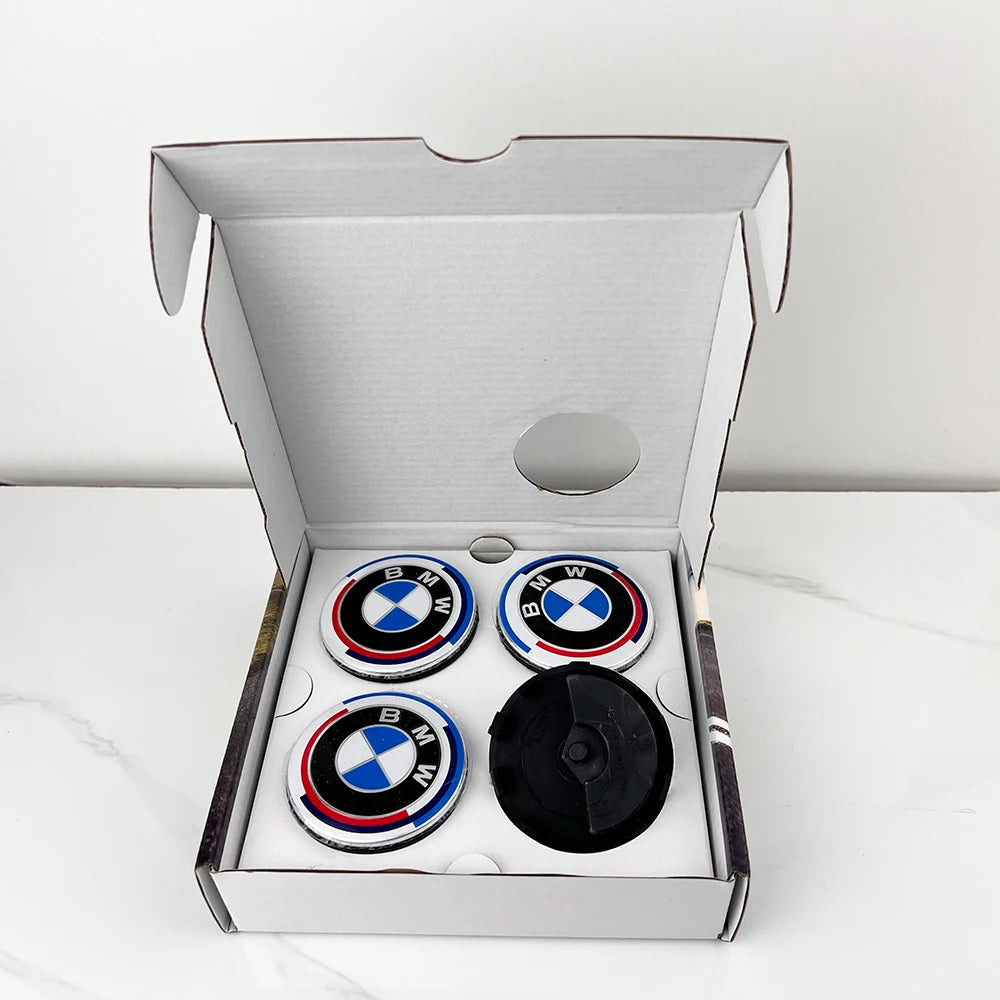 4Pcs For Bmw 50th Anniversary E36 F20 E46 E39 E38 E90 E60 E87 E34 E53 X3 X5 X6 M2 Floating 68mm 56MM Car Wheel Hub Center Cap