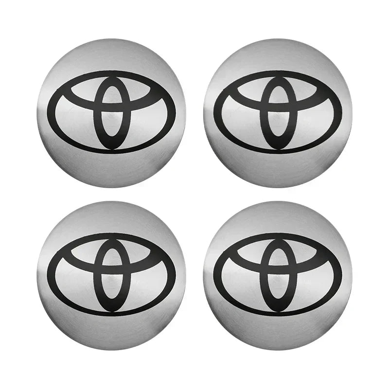 4pcs 56mm Car Styling Wheel Center Hub Caps Stickers Badge Emblem Decoration Decal For Toyota Corolla Auris Yaris CHR Rav4 Hilux