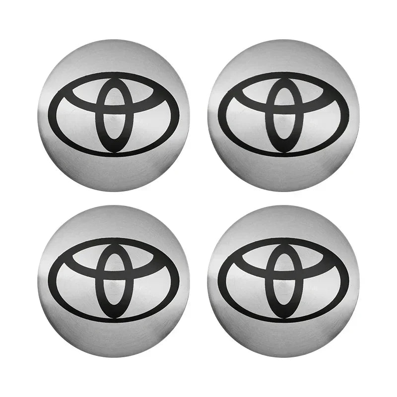 4pcs 56mm Car Styling Wheel Center Hub Caps Stickers Badge Emblem Decoration Decal For Toyota Corolla Auris Yaris CHR Rav4 Hilux