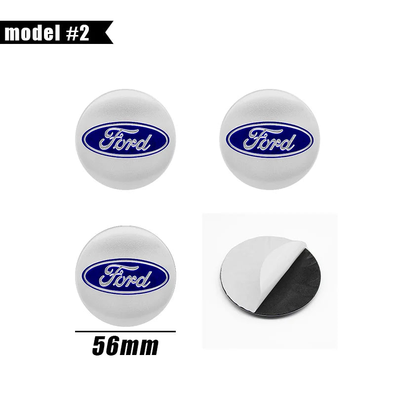 4Pc 65mm 60mm 56mm Car Wheel Center Hub Cap Cover Badge Stickers For Ford F150 Focus Ranger Fiesta Transit Mustang Mondeo Fusion