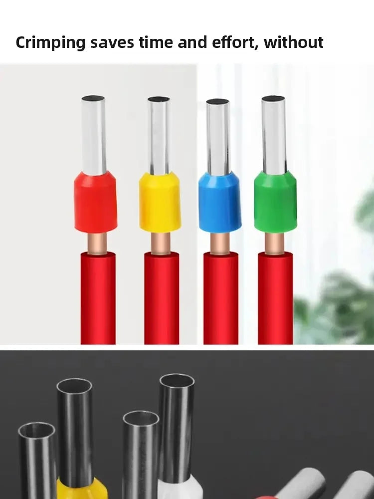 400 Uds Kit de terminales de engarzado conector de cable terminador de engarzado Termina aislado prensado en frío E0508 7508 1008 1510 2512 4012