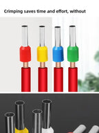 400 Uds Kit de terminales de engarzado conector de cable terminador de engarzado Termina aislado prensado en frío E0508 7508 1008 1510 2512 4012