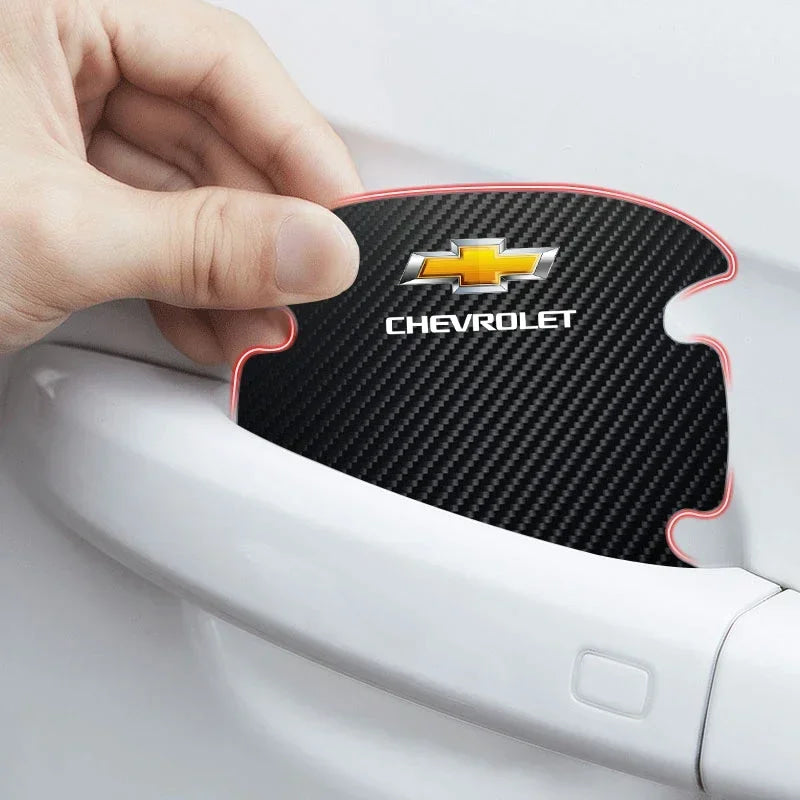 Car Door Sticker Carbon Fiber Scratches Resistant Cover For Chevrolet Silverado Impala Malibu Equinox Cruze Camaro Spark Aveo