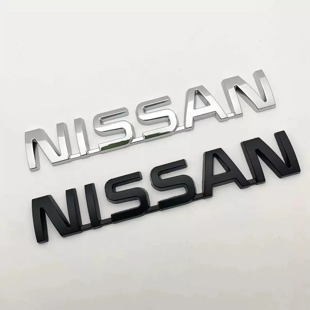 ABS Car Rear Trunk Letters Logo Badge Emblem Sticker For Nissan Qashqai Juke Pulsar Sentra Altima Patrol Micra Rogue Almera
