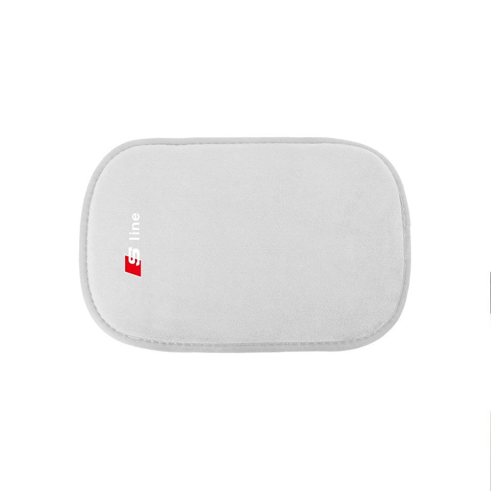 Suede Leather Armrest Mat Arm Rest Protection Cushion Auto Armrest Valve Cap For Audi Sline S3 A4 S4 TT Q1 C2 Q3 S7 B8 B9 8P 8V