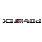 7.3cm for M logo new gray ABS letter sticker trunk badge For BMW X3 M40D 40I X4 M40D X5 M50D 50I X6 M50D 50I X7 M50D 50I