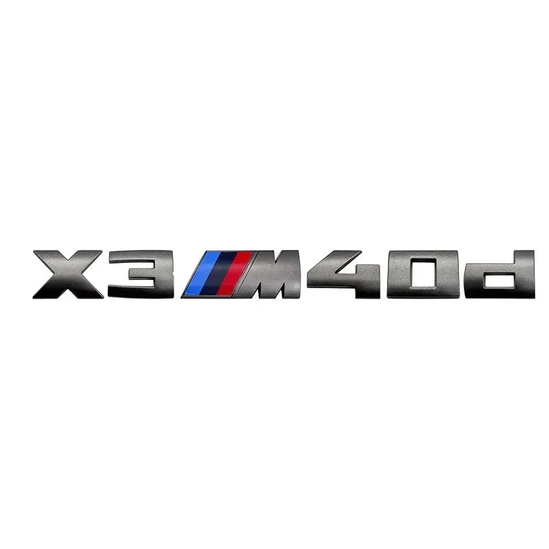7.3cm for M logo new gray ABS letter sticker trunk badge For BMW X3 M40D 40I X4 M40D X5 M50D 50I X6 M50D 50I X7 M50D 50I