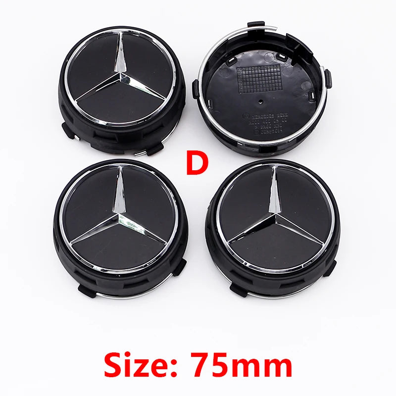Car Wheel Center Hub Caps 75mm ABS Replacement For Mercedes AMG G Class G63 G500 Modified Styling Accessories Part A0004000900