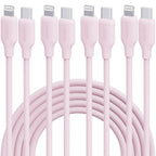 Macaron Pink 27W PD Fast Charging Cable USB C to Lightning Silicone Data Cable Soft Flexible for iPhone 14 13 12 11
