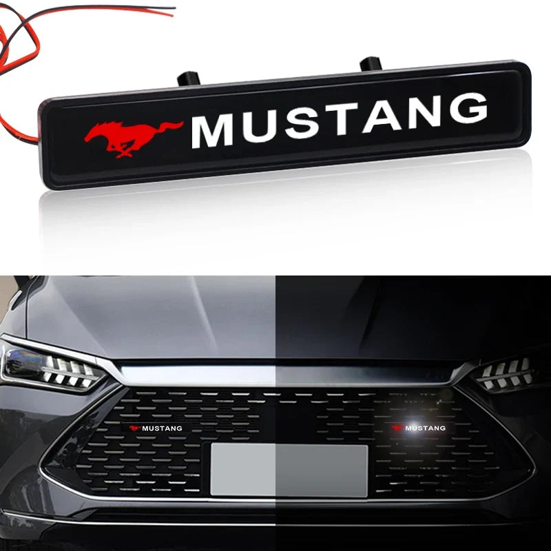 Auto Front Grille Badge Car Head Grill Emblem LED Light For Ford Focus Mk2 3 Fiesta Ranger Mondeo S-MAX Kuga Mustang Auto Goods