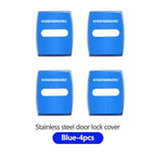 4Pcs Zinc Alloy  Car Door Lock Buckle Protection Cover Anti-Collision Shock Absorbing Cushion Stickers For BMW G80 G06 G07 G42 G