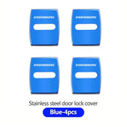 4Pcs Zinc Alloy  Car Door Lock Buckle Protection Cover Anti-Collision Shock Absorbing Cushion Stickers For BMW G80 G06 G07 G42 G