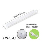 Luz LED nocturna inalámbrica con Sensor de movimiento, luz recargable tipo C para armario, lámpara de armario, retroiluminación de escalera para cocina LED