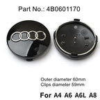 Audi 4pcs 60mm 61mm 68mm 69mm 123mm Car Styling Wheel Center Cap Hub Covers Badge for Audi A3 A4 A5 A6 A7 A8 S4 S6 Sticker