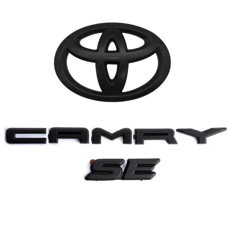 3pcs ABS Overlay logo for Toyota 2018-2024 Camry modified three-dimensional covering 3D SE XSE trunk sticker car accessories