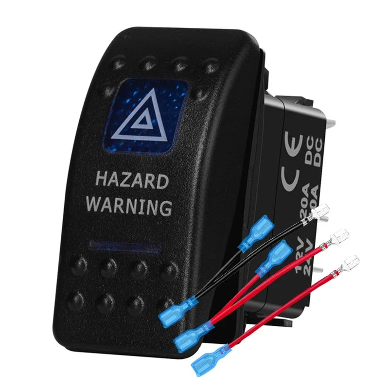 12v/24v Blue Led Light 5 Pin On Off SPST Rocker Switch 7 Pin On Off On ARB Carling Style Car Boat Waterproof Push Switch