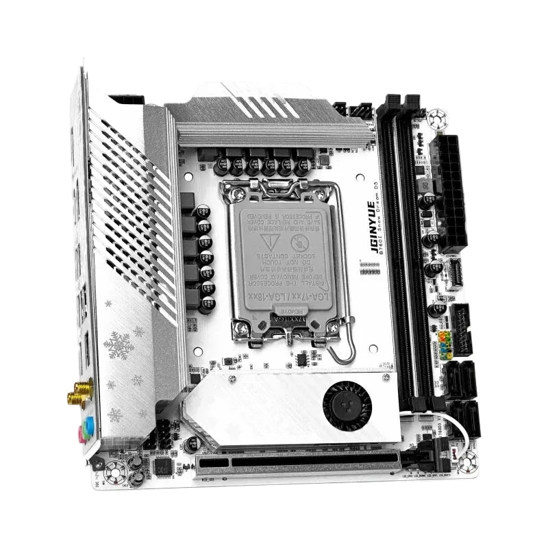 Placa base JGINYUE B760i LGA 1700 compatible con Intel Core 12th 13th DDR5 memoria RAM último mini itx B760i-Snow Dream D5