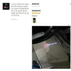 2PCS LED Car Door Welcome Logo Light Projector Lamp For Audi Sline S3 S4 S5 S6 S7 RS Quattro Q7 Q5 Q3 A4 B8 8P A3 A6 C7 A5 A6