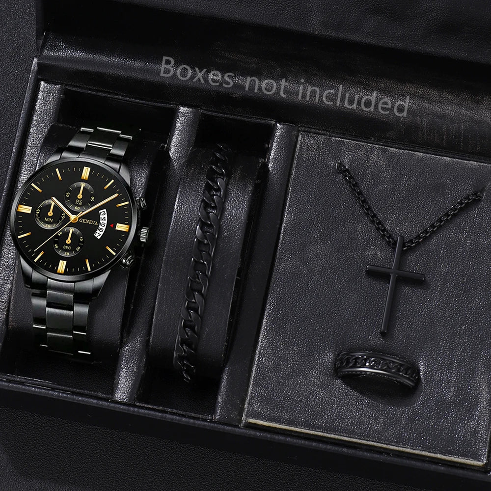 Reloj de pulsera de cuarzo con calendario de lujo de acero inoxidable a la moda para hombre, relojes de negocios para hombre, reloj Montre Homme