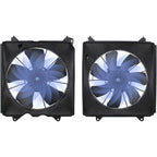 2Pcs AC Condenser Radiator Cooling Motor Fan Black For 2013-2017 Honda Accord Touring