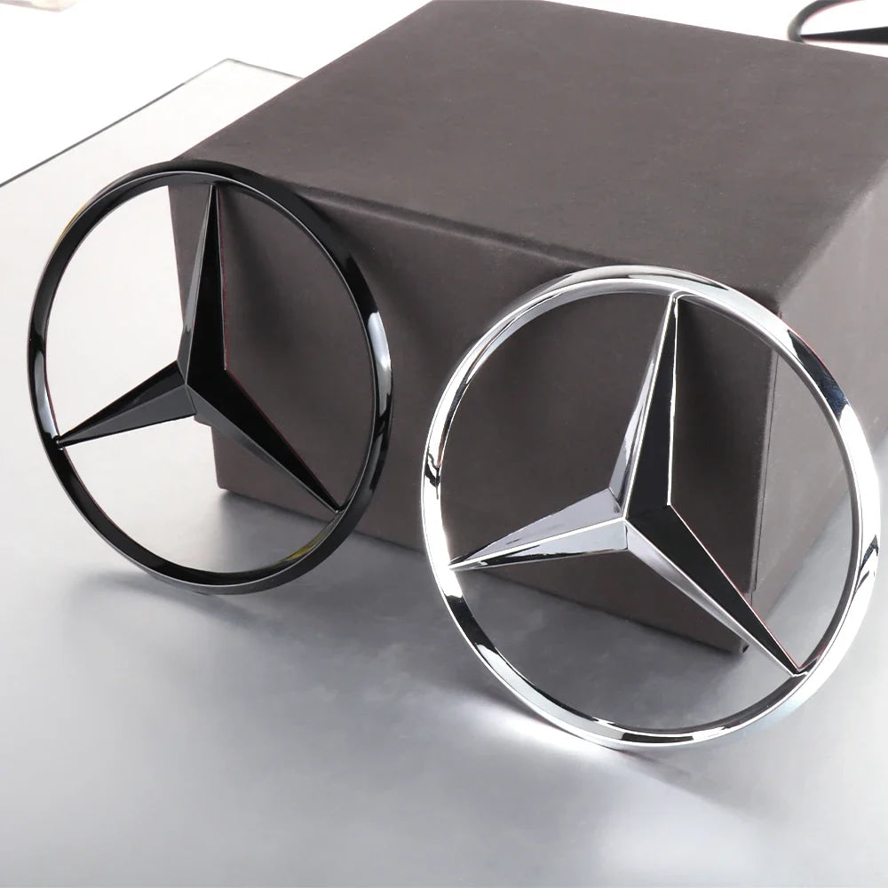1PCS 70mm Metal Car Engine Emblem Hood Decoration Stickers Accessories for Mercedes Benz AMG W204 W205 W211 CLS CLA Smart Fortwo