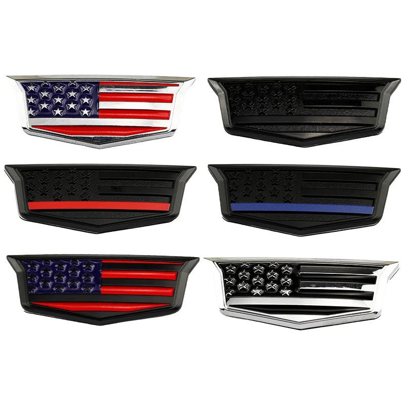 3D Metal USA Flag Car Fender Side Emblem Sticker for Cadillac ATS CT4 CT6 CTS ESCALADE XT4 XT5 XT6 XTS Rear Trunk Badge Decals