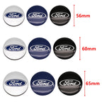 4pcs 56 60 65mm Car Wheel Center Hub Caps Stickers Badge For Ford Escape Shelby Mondeo Fiesta Fusion Explorer Edge Styling