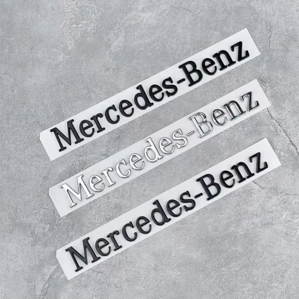 1pcs 3D ABS Car Badge Rear Trunk Body Sticker Emblem Decoration For Mercedes Benz AMG W108 W124 W126 W140 W205 W201
