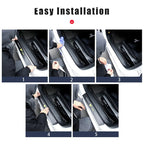 Car Door Sill Carbon Fiber Threshold Trunk Bumper Stickers Protector Strips for BMW X1 X3 3 5 Series G30 G20 G32 G11 Accessoies