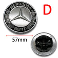 57mm 3D ABS Car Front Engine Hood Bonnet Flat Emblem Badge Universal For Auto Sedan SUV Coupe Exterior Tuning Styling Trim 1PC