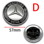 57mm 3D ABS Car Front Engine Hood Bonnet Flat Emblem Badge Universal For Auto Sedan SUV Coupe Exterior Tuning Styling Trim 1PC