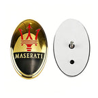 Car Front Hood Emblem Badge for Maserati Granturismo Ghibli Quattroporte Levante Granlusso Coupe Exterior Replacement Part