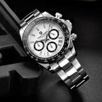 New PAGANI DESIGN PD1644 Luxury Men's Quartz Watch Automatic date Wristwatches Sport 100m Waterproof Chronograph Men Gift
