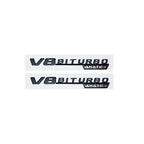 Universal V8 BITURBO 4MATIC+ Car Fender Emblem Badge for Mercedes Benz W220 W201 W222 W204 W176 W124 W212 W213 W177 - Vehicle Ac