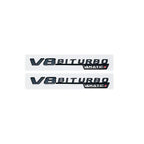 Universal V8 BITURBO 4MATIC+ Car Fender Emblem Badge for Mercedes Benz W220 W201 W222 W204 W176 W124 W212 W213 W177 - Vehicle Ac