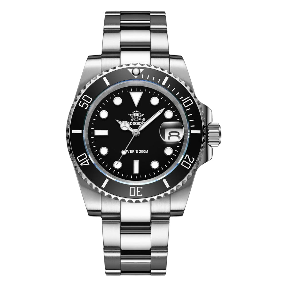 ADDIESDIVE Men's Classic Watch with Ceramic Bezel 200m Water Resistant Casual Quartz Watch BGW9 Blue Luminous Gift Watch MY-H3-2