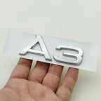 3D ABS cromo negro Logo A1 A2 A3 A4 A5 A6 A7 A8 emblema coche insignia para maletero pegatinas para Audi Auto accesorios decorativos