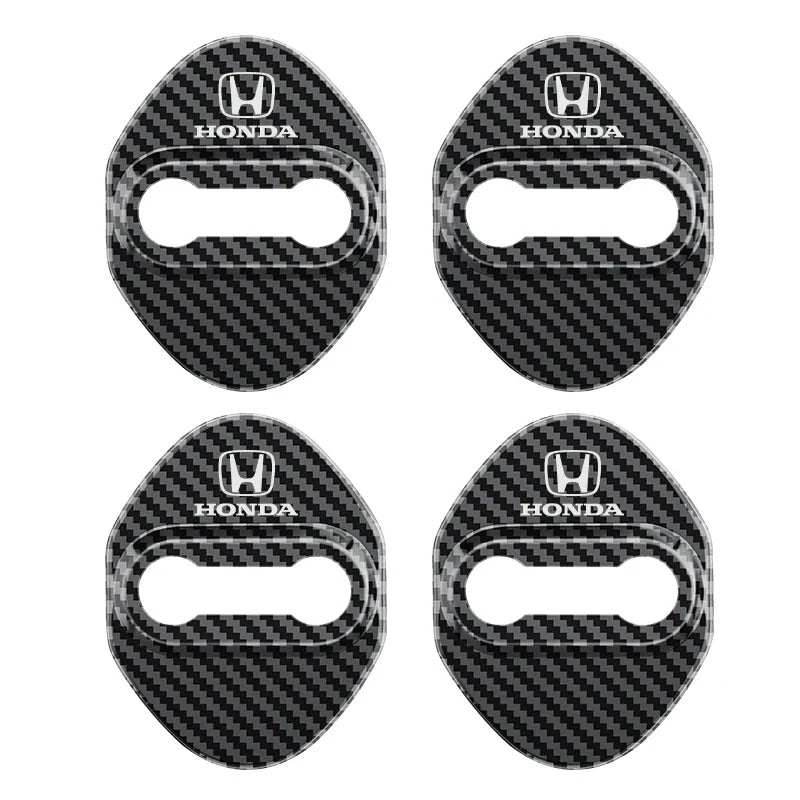 Stickers 4Pcs Car Door Lock Cover Stainless Steel Protector Cap For Honda Odyssey Spirior CR-V Civic HR-V City Accord