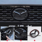 Car Front Grille Badge Trunk Emblem For 2014 15 16 17 18 19 Mazda 6 black Carbon steering wheel Rear Body Decal Accessories