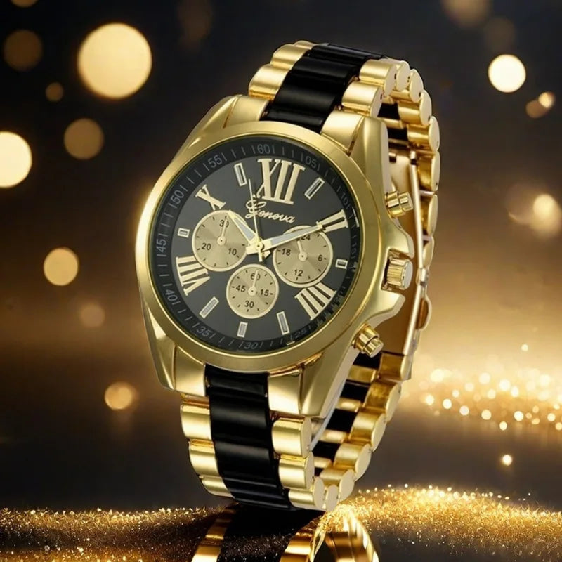 Men Exquisite Watches Luxury Golden Quartz Steel Wristwatch Fashion Classic Masculino Relogio Casual Business Clock Male Saati