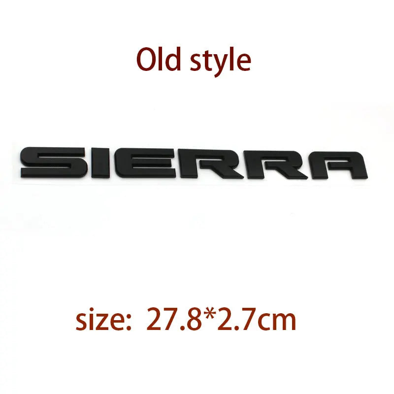 SIERRA new old style letter car stickers for Chevrolet GMC sierra rear trunk tail logo door labels modified Accessories decals