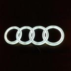 AUDI 4D Refitted LED Lamp Car Front Grill 4Ring Logo Light For A3 A4 A5 A6 A7 A8 S3 S4 S5 S6 S7 Q3 Q5 Q7 Decoration Accessories