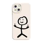 Cartoon Matchman Phone Case For iPhone 11 12 13 14 15 Pro Max XR XS X 7 8 Plus SE 2020 Shockproof Matte Soft TPU Silicone Cover