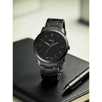 Fossil Minimalist Men's Quartz Watch Ultra Thin Black Stainless Steel Business Luxury Waterproof Wristwatch FS5308
