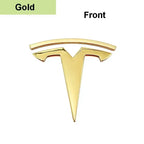 CAR Tesla Model 3 Mode Y Zinc Alloy Car Front Hood Logo Sticker Styling Auto Body Rear Trunk Emblem with Radian Accessories