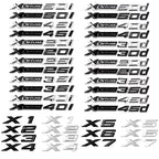 3D Xdrive 20d 30d 35d 40d 50d 20i 25i 30i Car Fender Emblem Trunk Badge Sticker For BMW  X1 X3 X4 X5 X6 X7 Logo Accessories