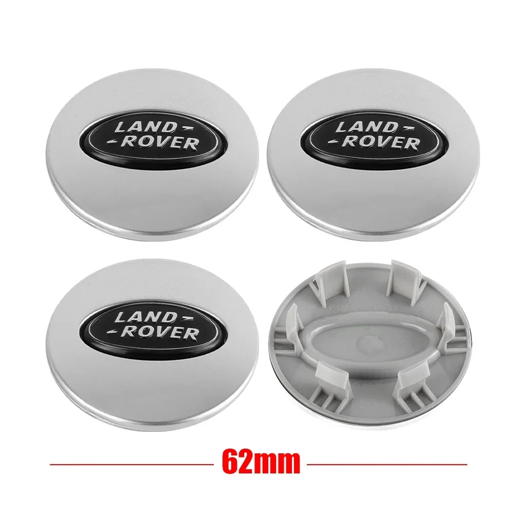 4pcs 62mm Car Styling Car Wheel Center Hub Cap Covers Badge For Landrover SVR Discovery Velar Evoque Range Rover L322 L405 L320